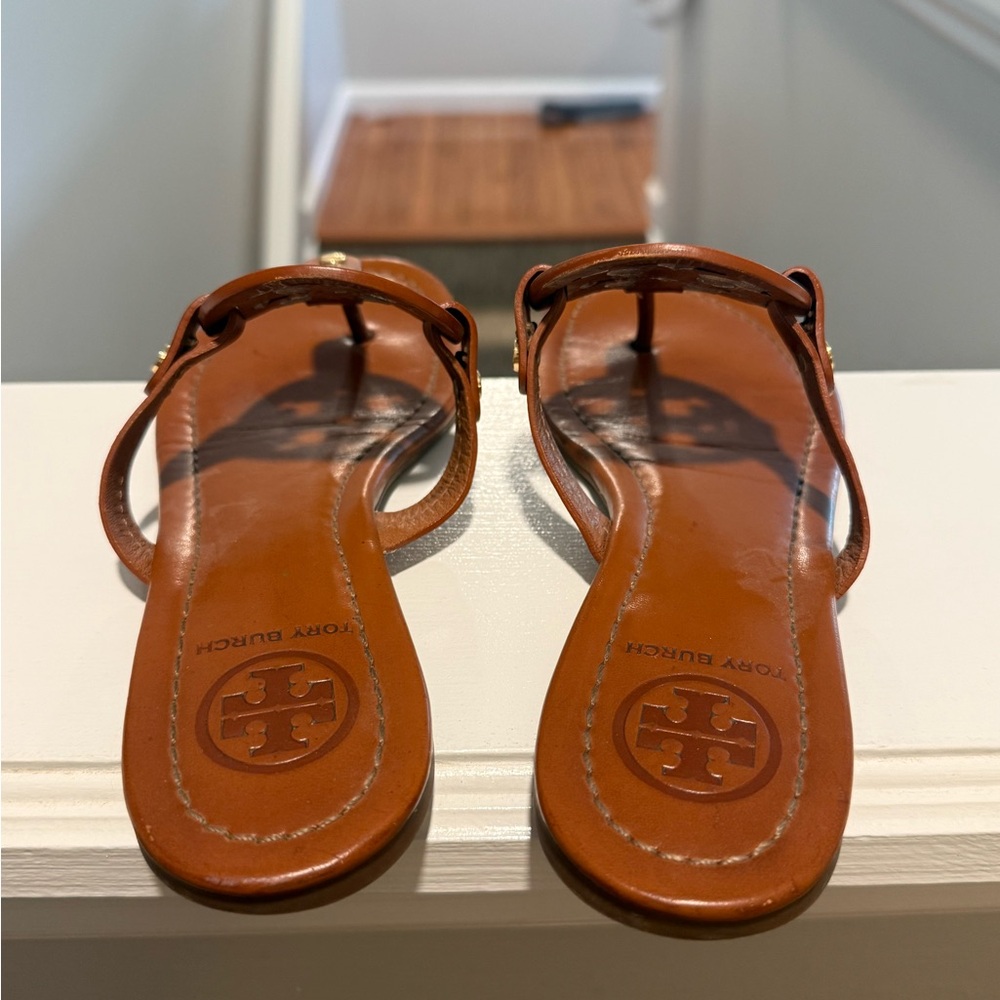 Brown Leather Tory Burch Sandals - Picture 5 of 6